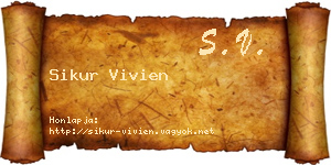 Sikur Vivien névjegykártya