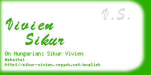 vivien sikur business card